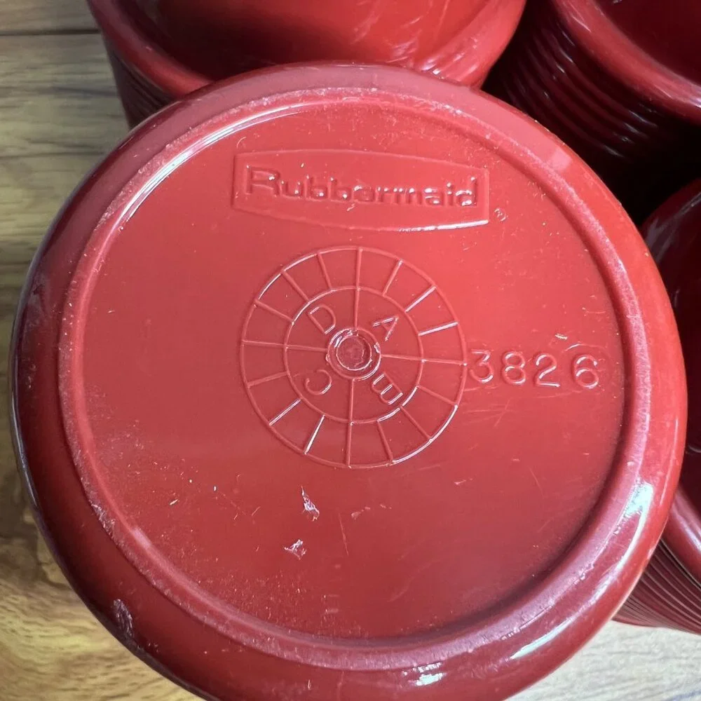 Vintage Melamine Red Orange Tumblers 5